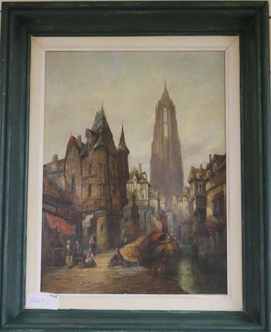 Henry Schafer, oil on canvas, Utrecht, Holland, monogrammed and dated 1881 40 x 30cm.